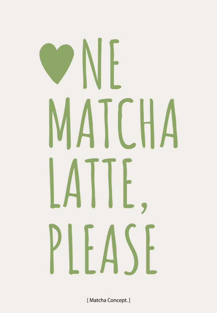 Poster Matcha Latte